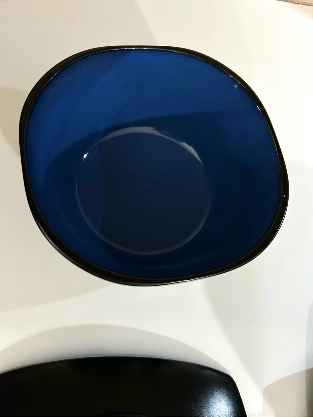 Gibson 5-piece Ceramic Dinnerware Set in Blue and Black